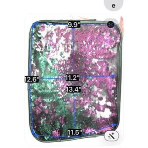 14" x 12" x  sequin laptop case